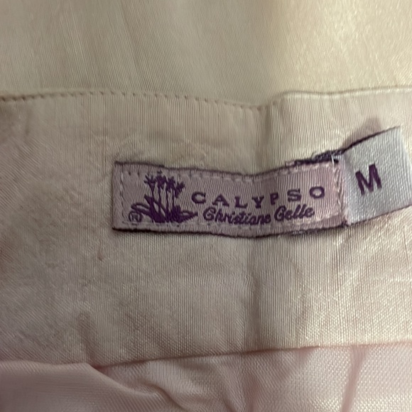 SOLD Calypso vintage gorgeous 2 pc 100 % silk beautiful pink long dress Med💕 - Picture 10 of 10